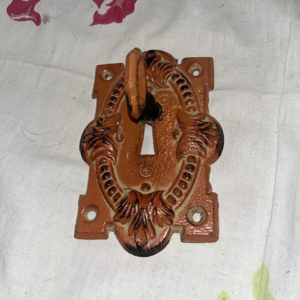 Skeleton Key in Lock Hook Coat Holder Hat Towel Hanger Cast Iron Vintage Style